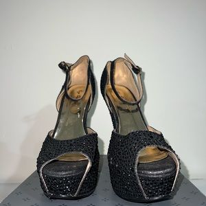 Rhinestone pumps 5.5 heel
